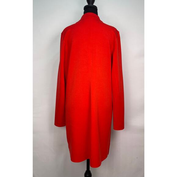 NWOT Carolina Belle Montréal Red Button Front Coat Size M - Picture 2 of 7